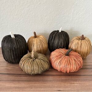 Target Set of 6 Fall Mini Straw Pumpkins